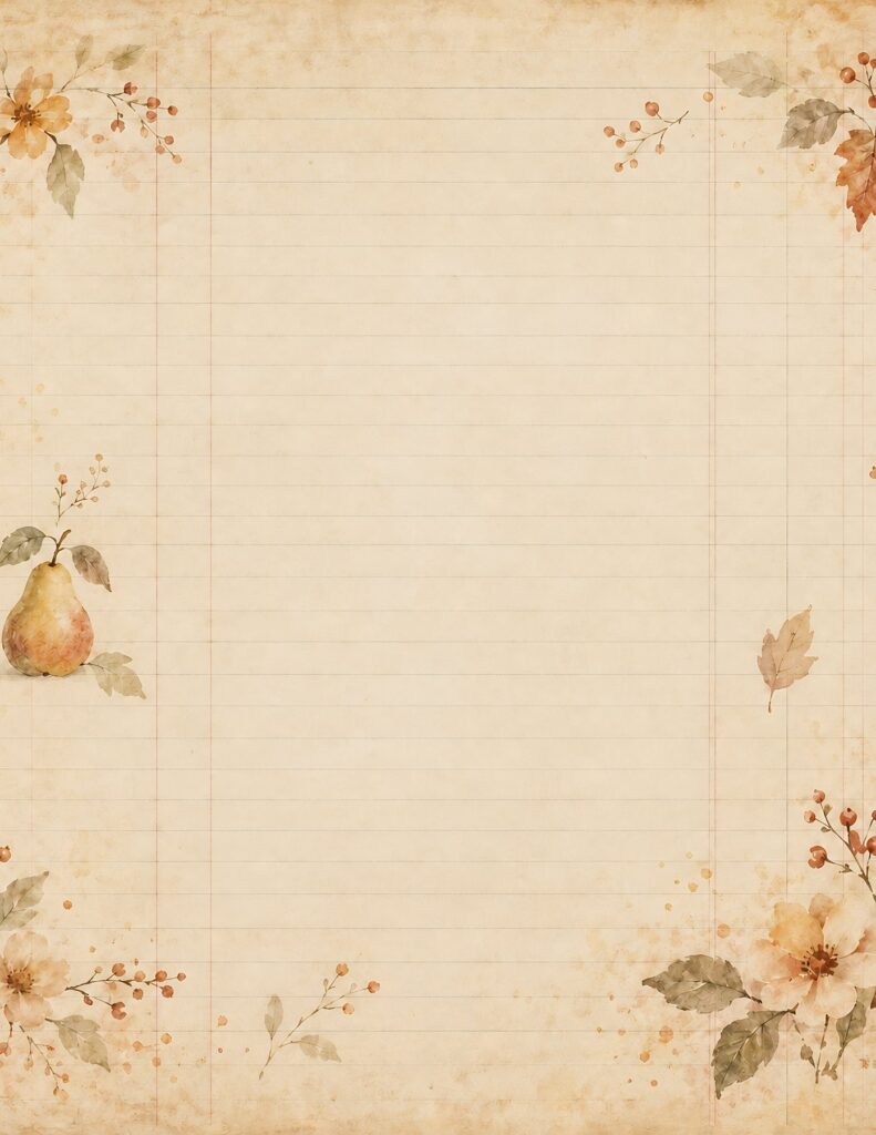 Harvest Ledger Autumn Digital Scrapbook