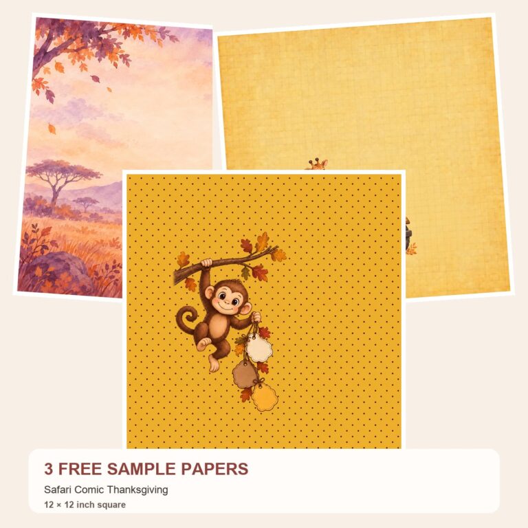 Free Safari Comic Thanksgiving Paper Samples preview