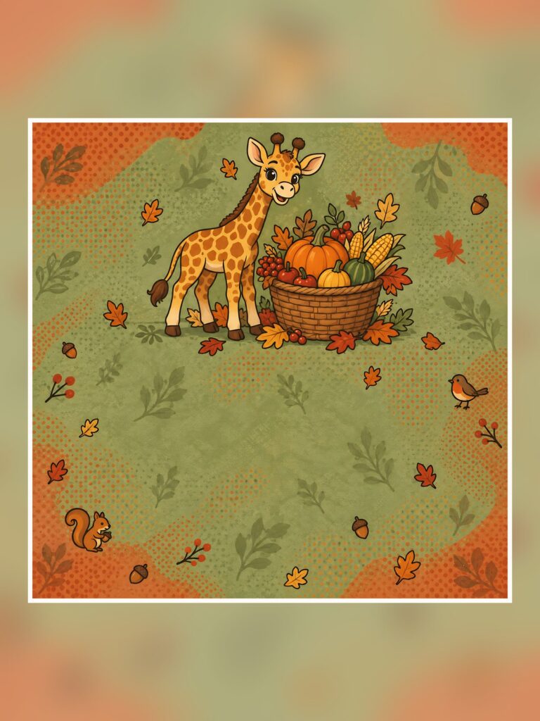 Safari Comic Thanksgiving poster portrait
