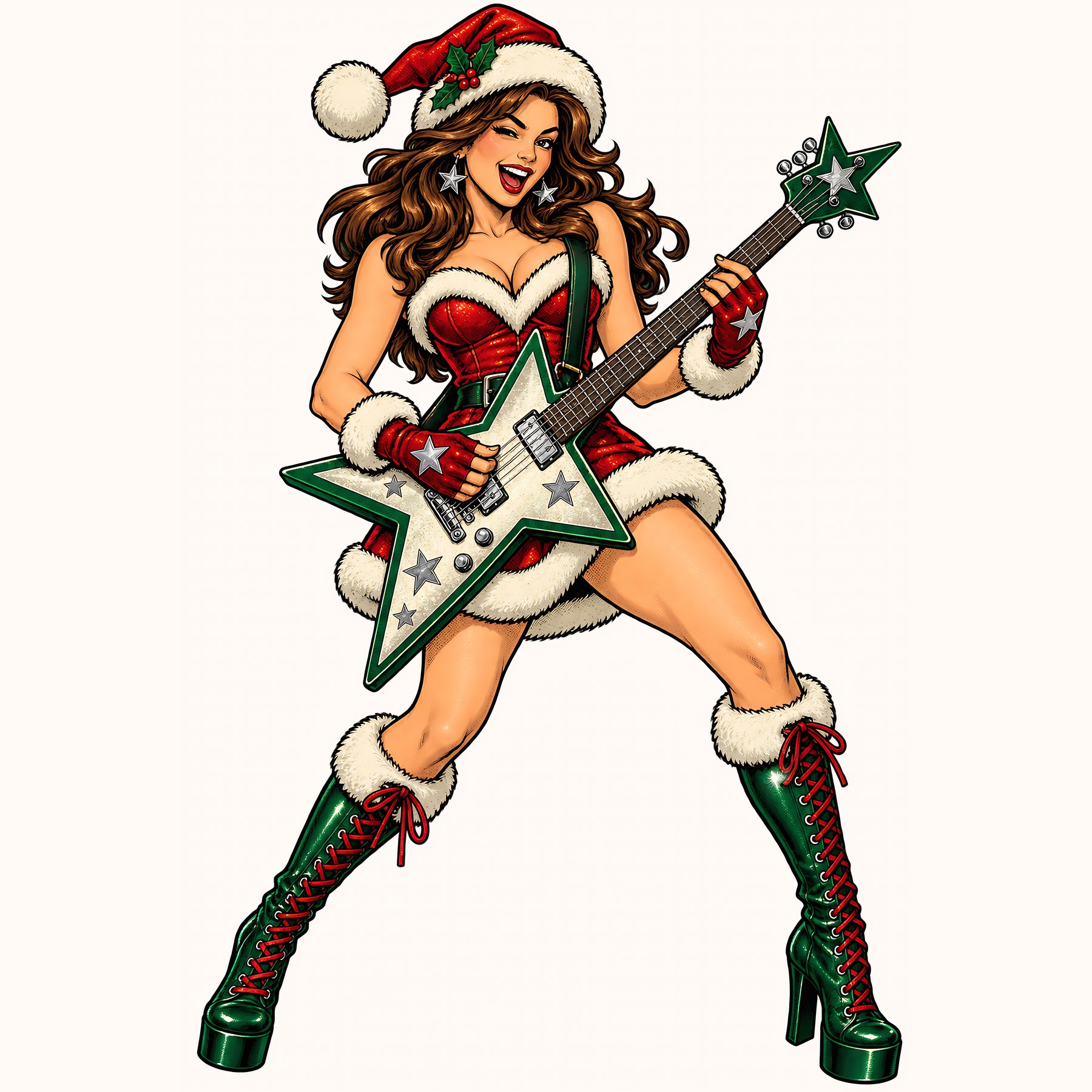 K-pop Christmas Digital Paper and Clipart preview 3