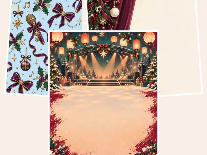 Free K-pop Christmas Paper Samples — 3 US Letter Pages