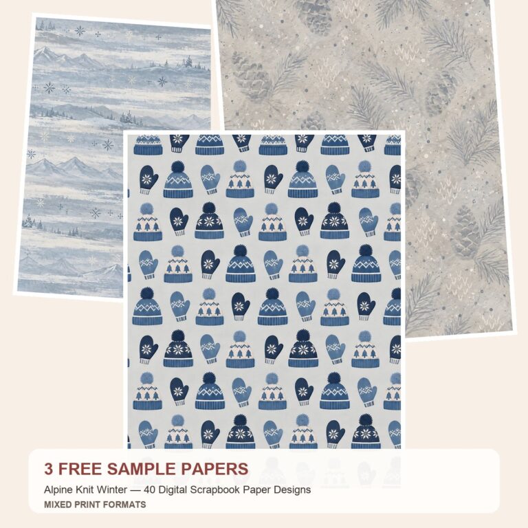 Free Alpine Knit Winter Paper Samples preview