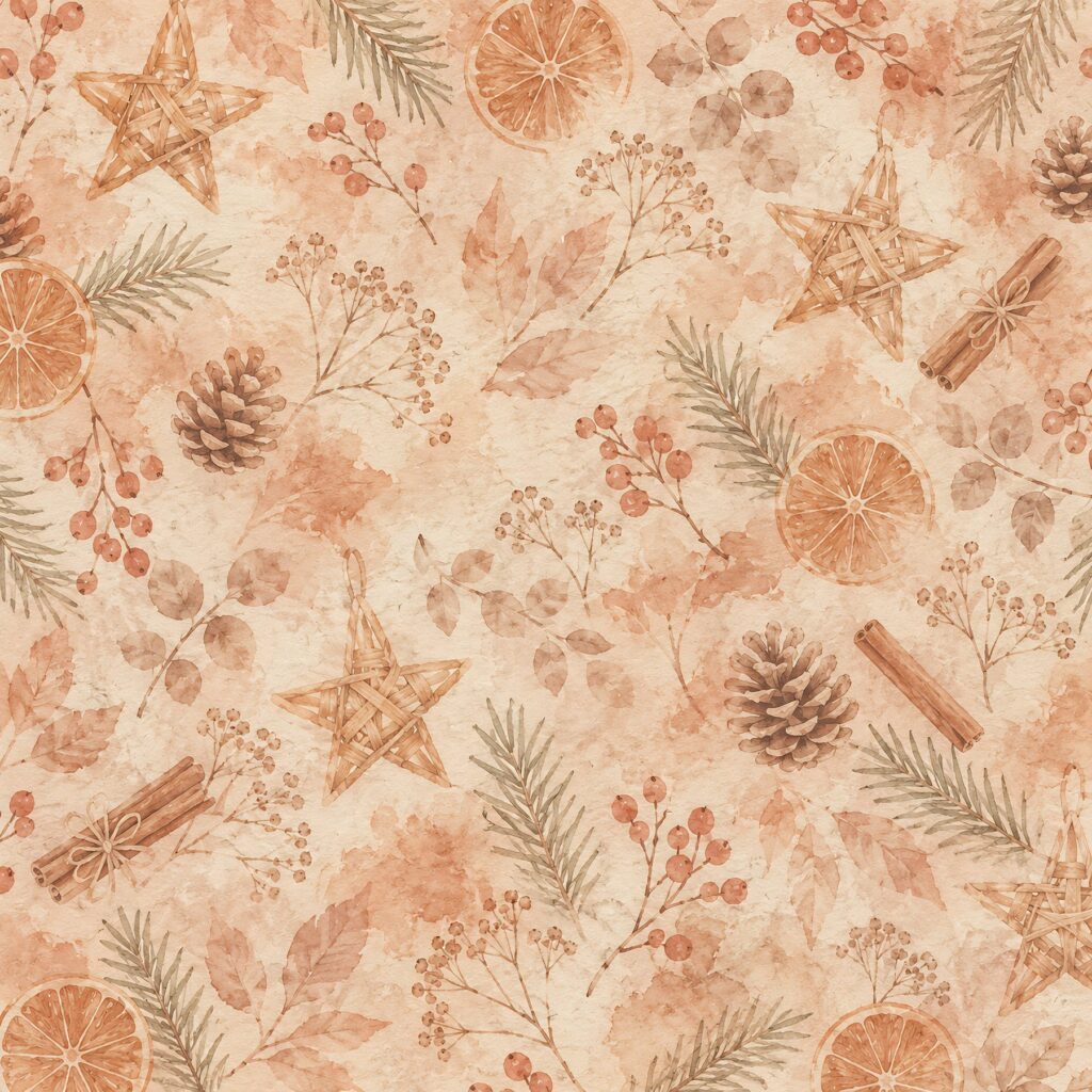 Woven Star Christmas Digital Scrapbook Paper