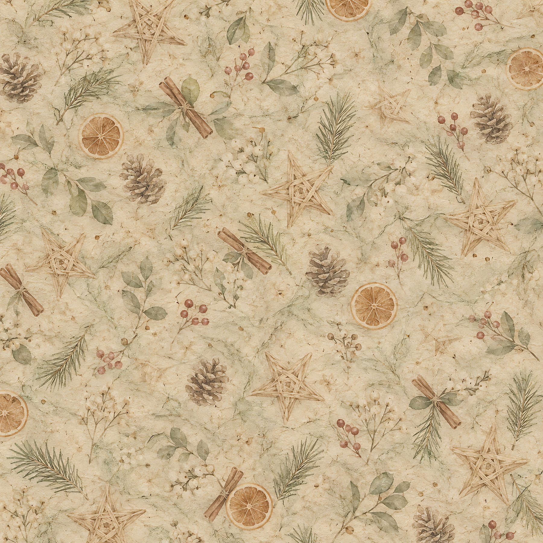 Woven Star Christmas Digital Scrapbook Paper preview 5