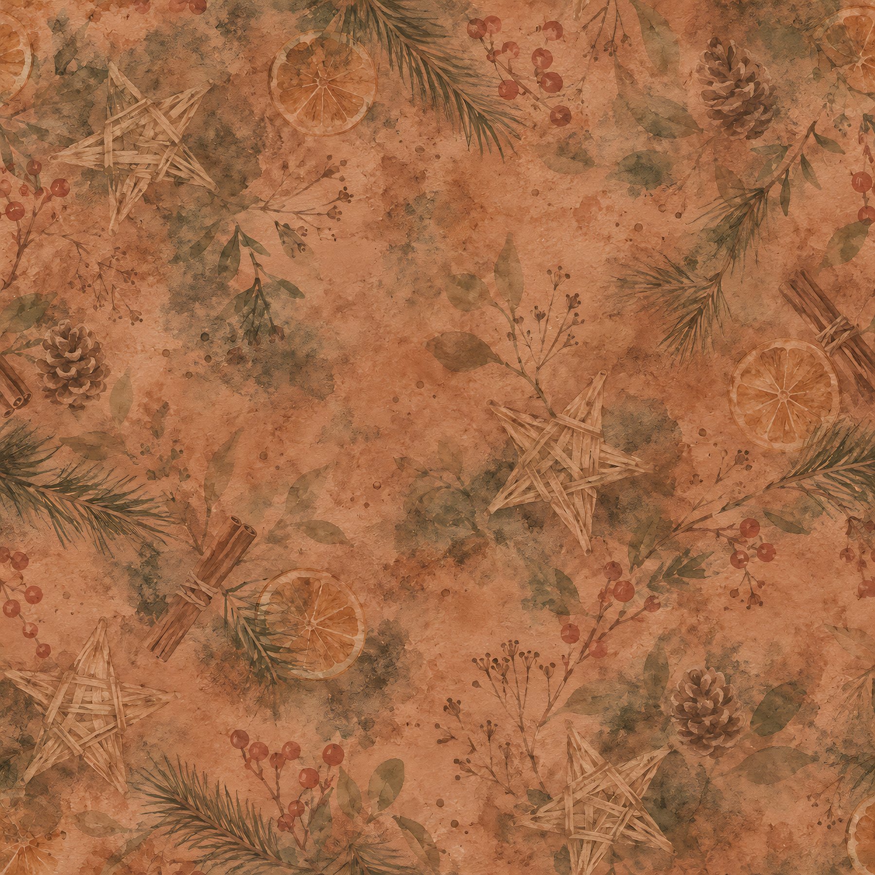 Woven Star Christmas Digital Scrapbook Paper preview 6