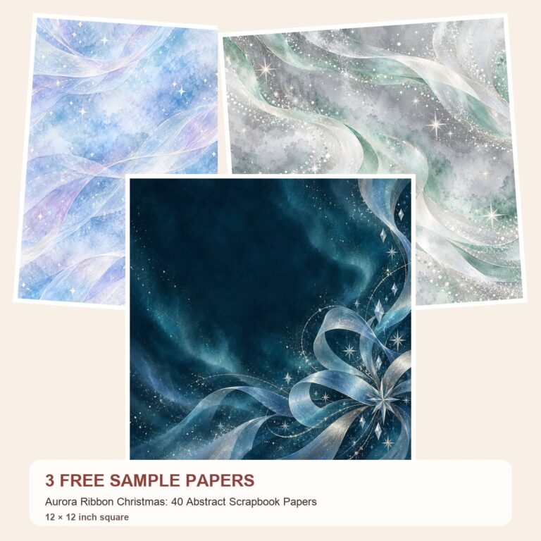 Free Aurora Ribbon Christmas: 3 Abstract Paper Samples preview