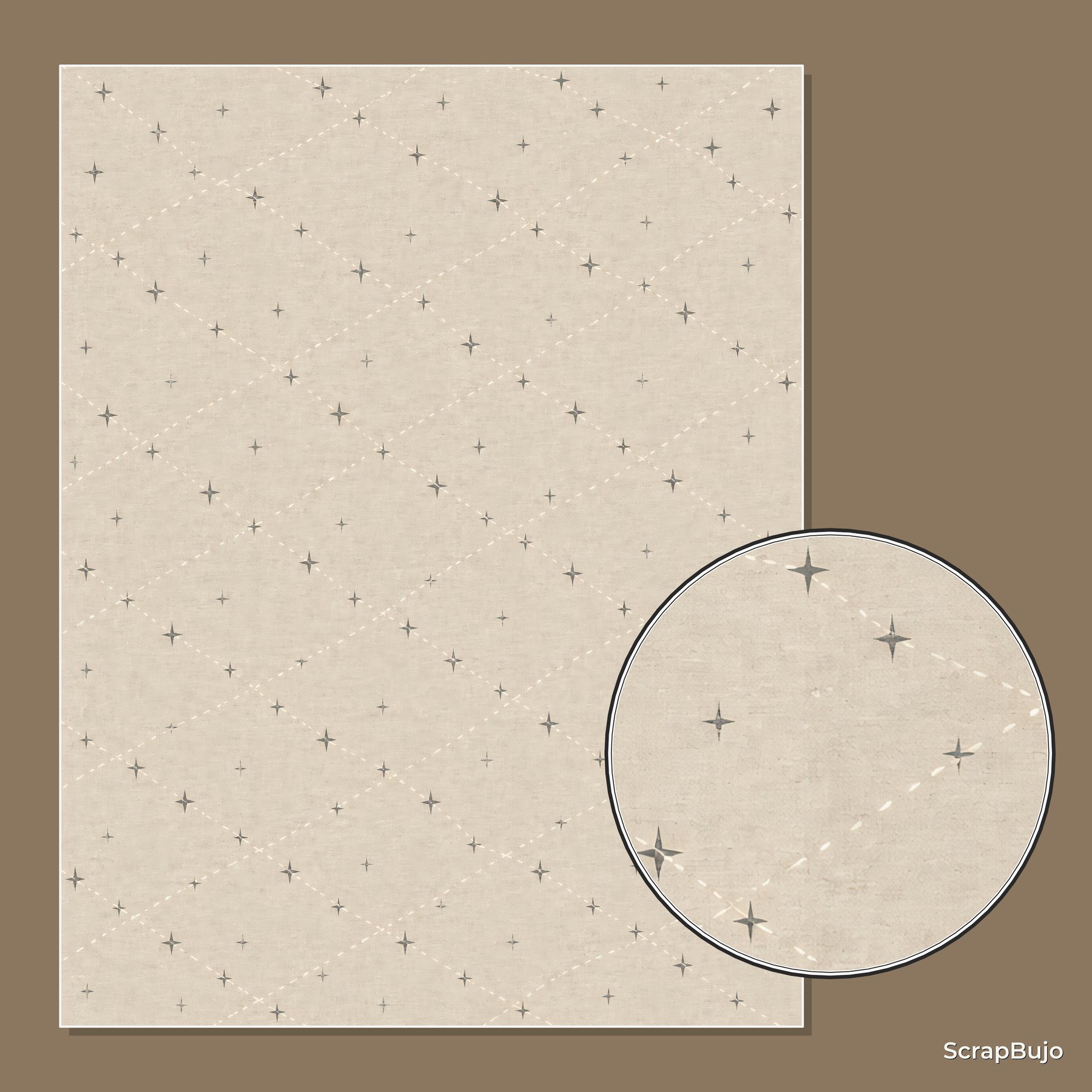 Nordic Linen Christmas Scrapbook Paper preview 5