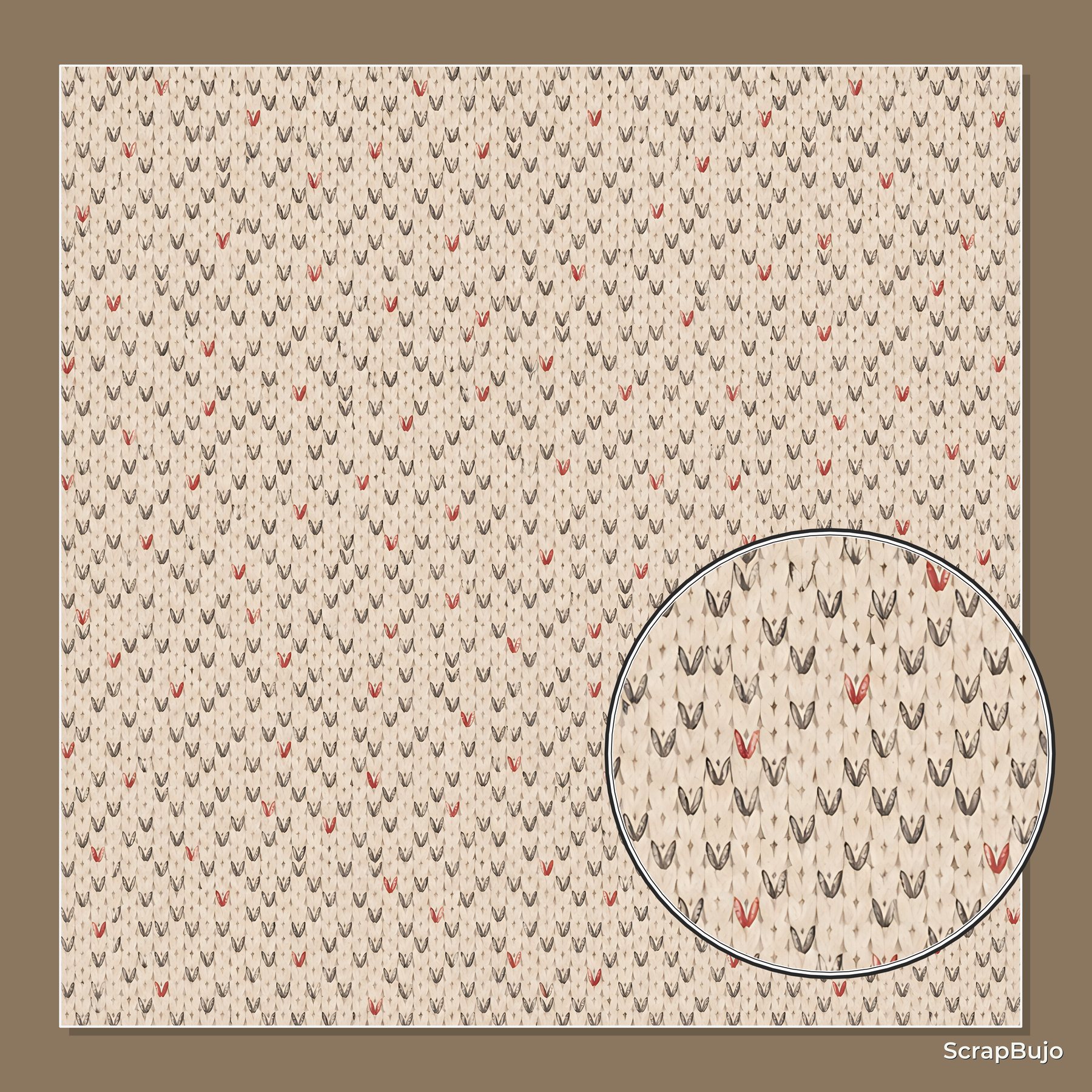 Nordic Linen Christmas Scrapbook Paper preview 6