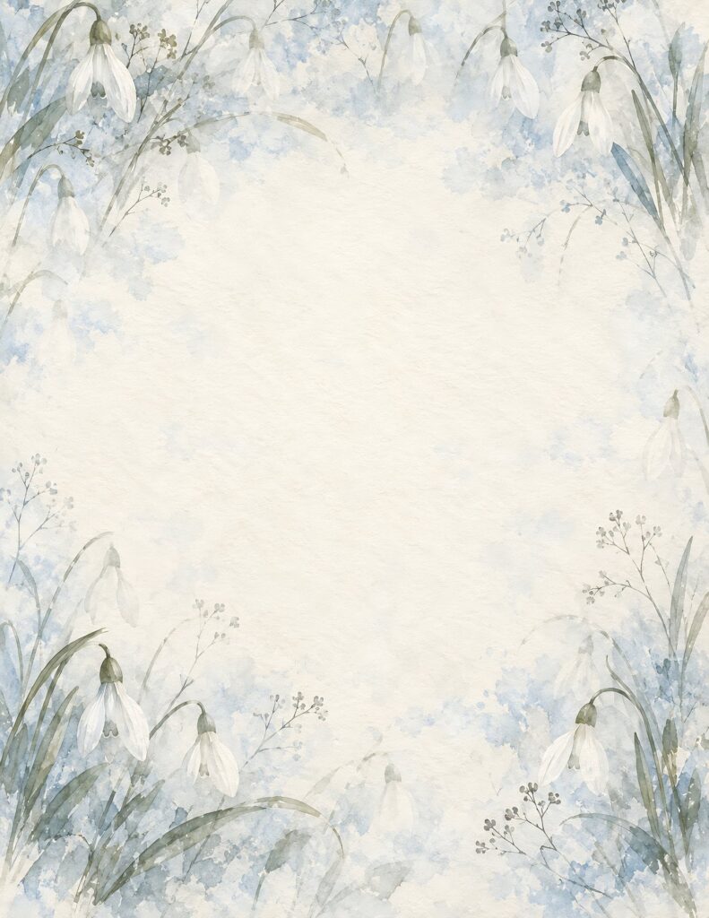 Winter Window Botanicals — 40 Digital Scrapbook Papers