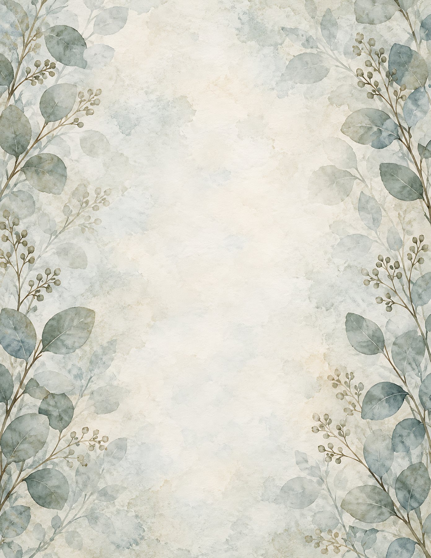 Winter Window Botanicals — 40 Digital Scrapbook Papers preview 3