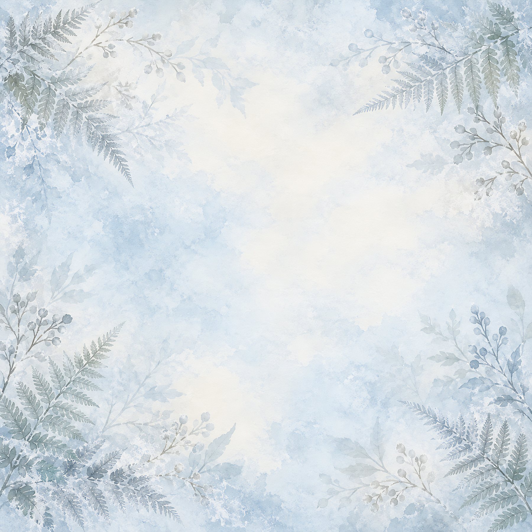 Winter Window Botanicals — 40 Digital Scrapbook Papers preview 6