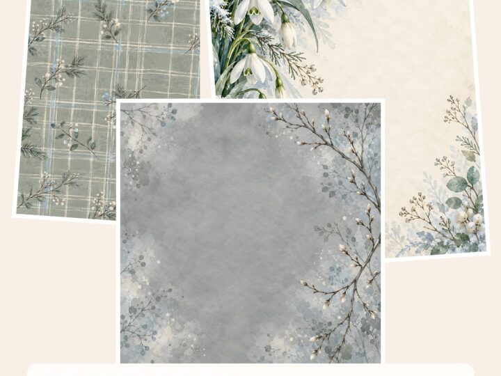 Free Winter Window Botanicals — 3 Printable Paper Samples