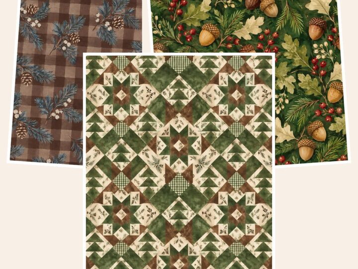 Free Woodland Christmas Digital Paper Quilt – 3 Printable Scrapbook Paper Samples
