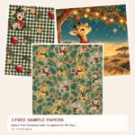 Free Baby's First Christmas Safari Scrapbook Kit: 80 Papers, 24 PNG Clipart, 8 Die-Cut Sheets – 3 square Paper Samples preview